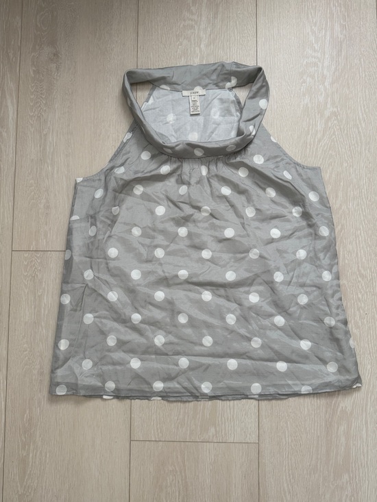 J. Crew Tops - ✨ J. Crew Gray and White Polka Dot Halter Tank